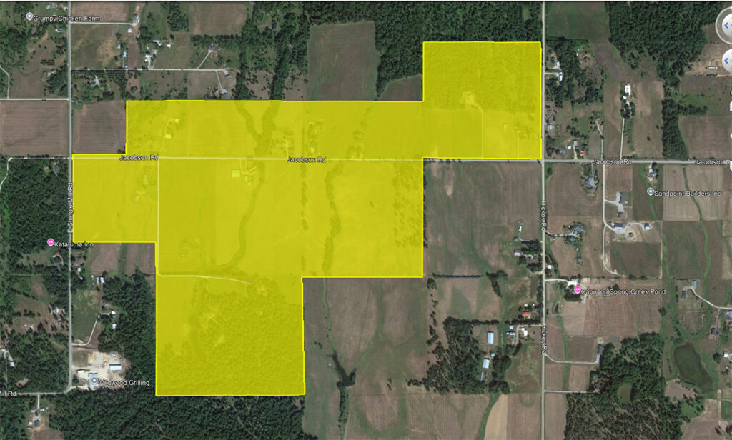 Map of where the fiber project is underway in Selle Valley, ID.