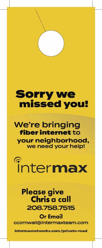 Back of Intermax Door Hanger.